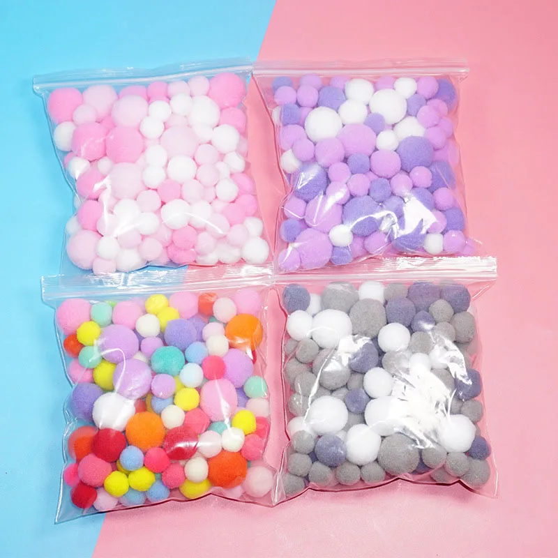 100 шт. разноцветные помпоны DIY куклы одежда ручной работы мягкий пушистый помпон