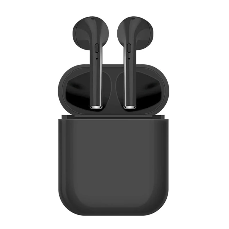 Black IKSNAIL i16 TWS Bluetooth наушники беспроводные наушники сенсорное управление наушники 3D объемный звук и зарядный чехол для iPhone Android - Цвет: Black
