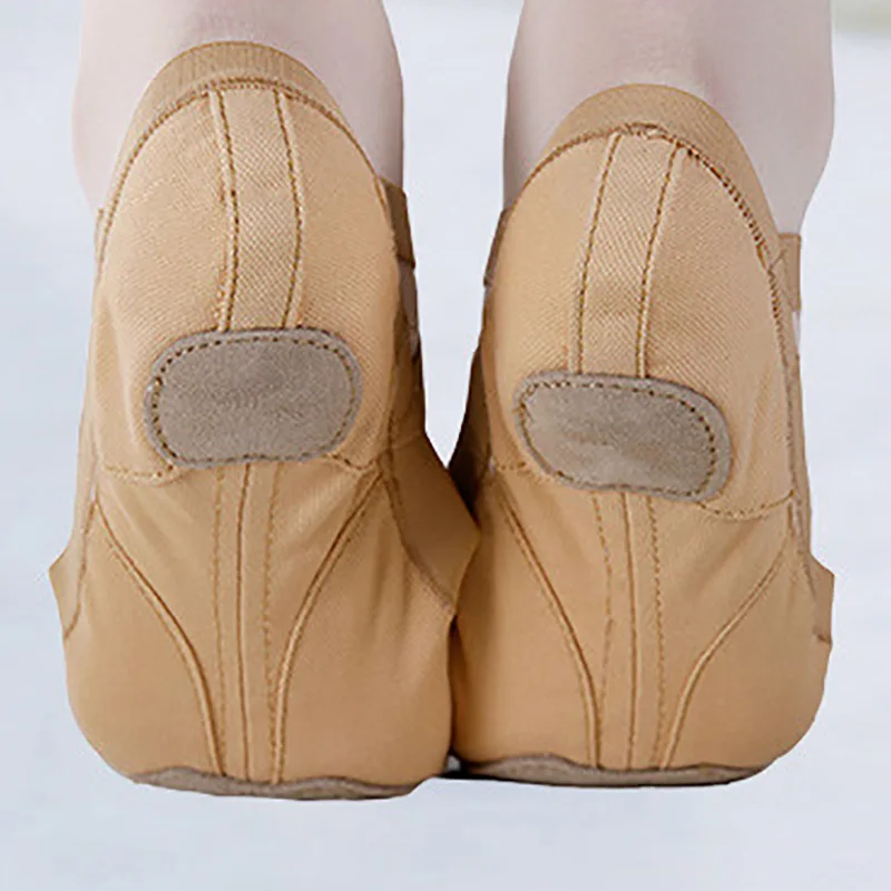 USHINE QWFY01 Professional Elastic Fabric Wear-Resistant Non-slip Training Teacher Breathable Women Canvas Ballet Dance Shoes