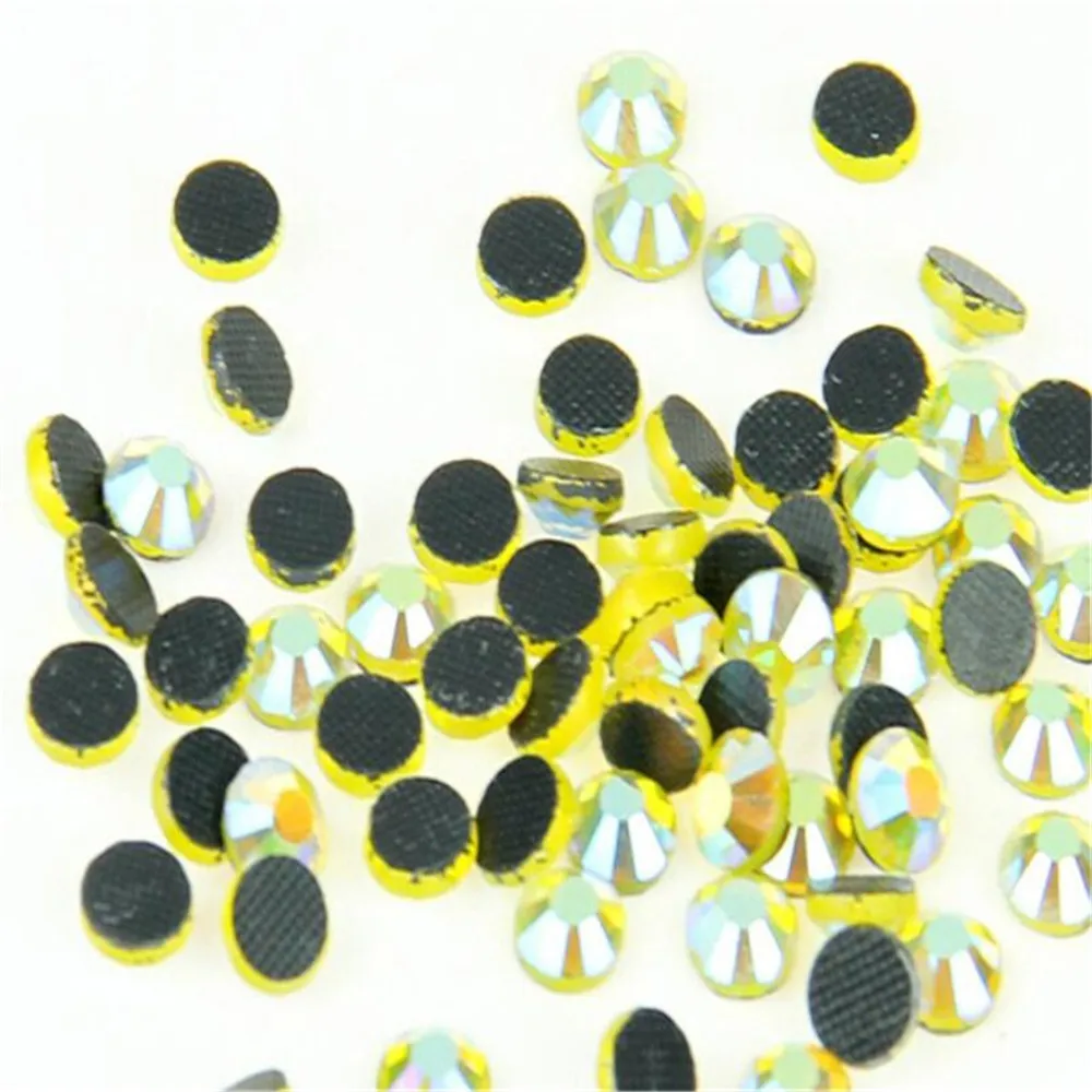 Яркий цитрин желтого цвета AB Кристаллы DMC стразы сделай сам свободный клей
