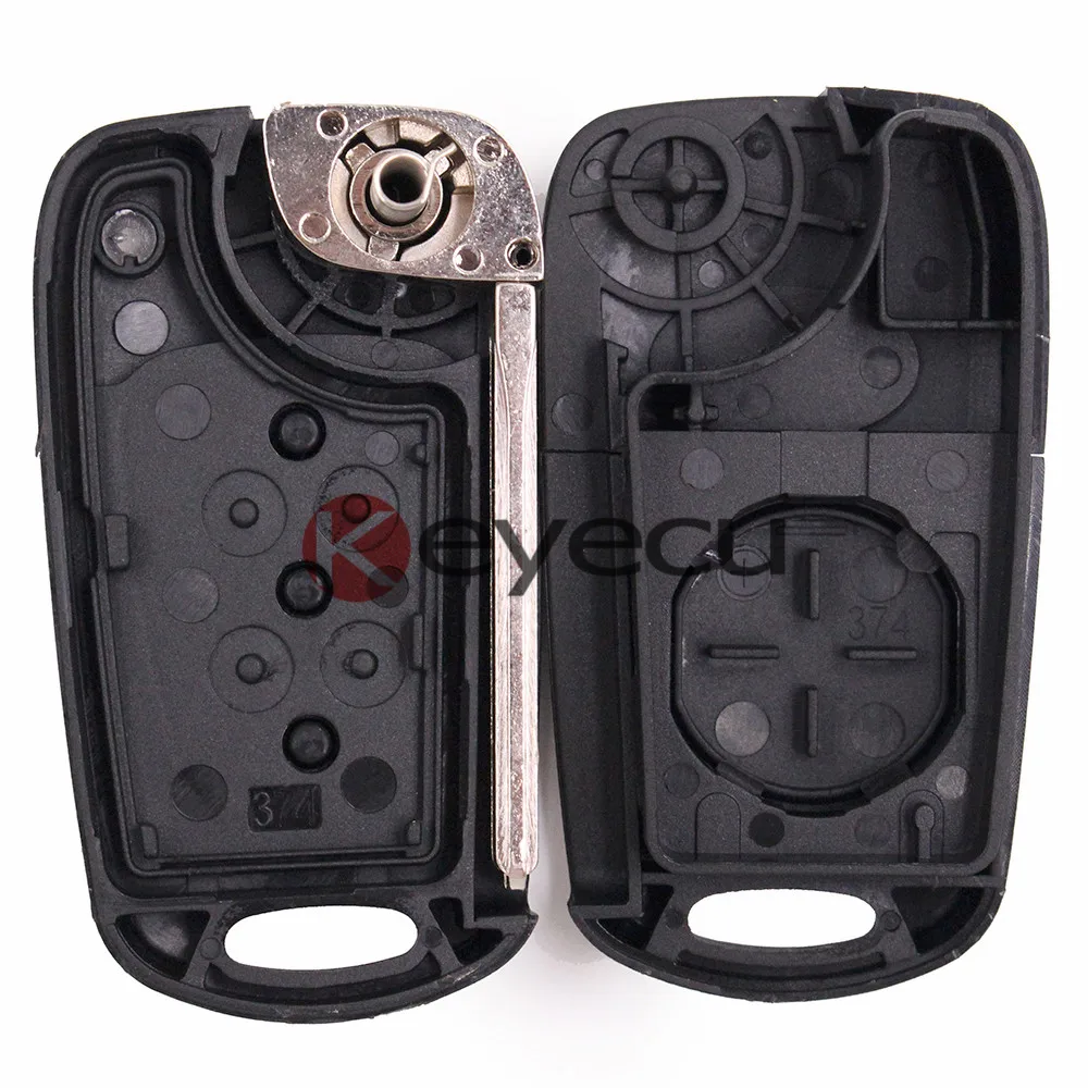 Запасной Корпус Ключа KEYECU дистанционный ключ с Чехол кнопками без вырезанного