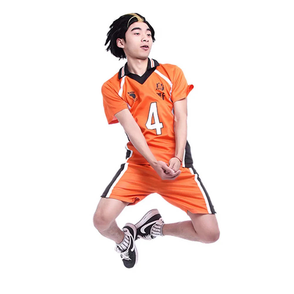 Аниме Haikyuu Косплей Karasuno High School волейбольный клуб Hinata Shyouyou футболка из Джерси
