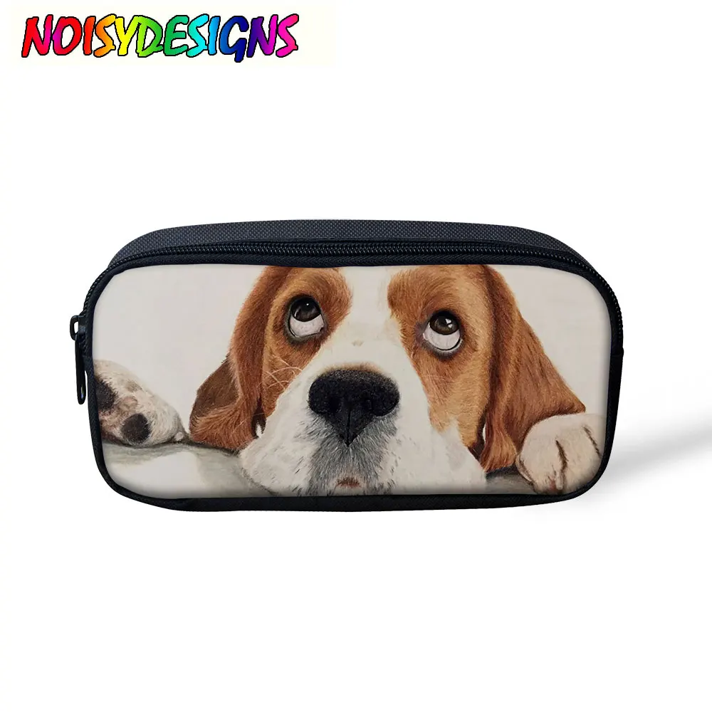 Beagle пенал для карандашей детей девочек женщин косметичка с рисунком собаки
