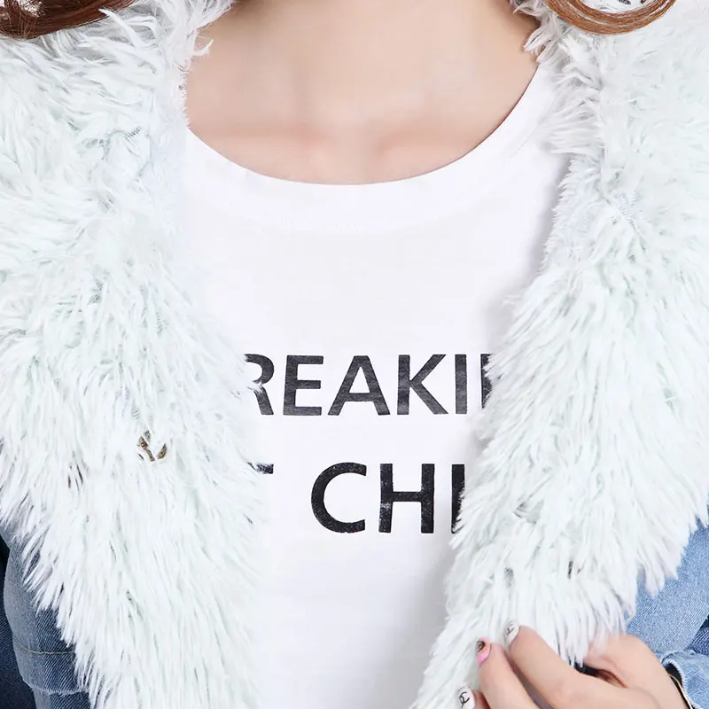 OXANT 2019 зимняя Модная Джинсовая куртка Женские куртки с плюшевой подкладкой