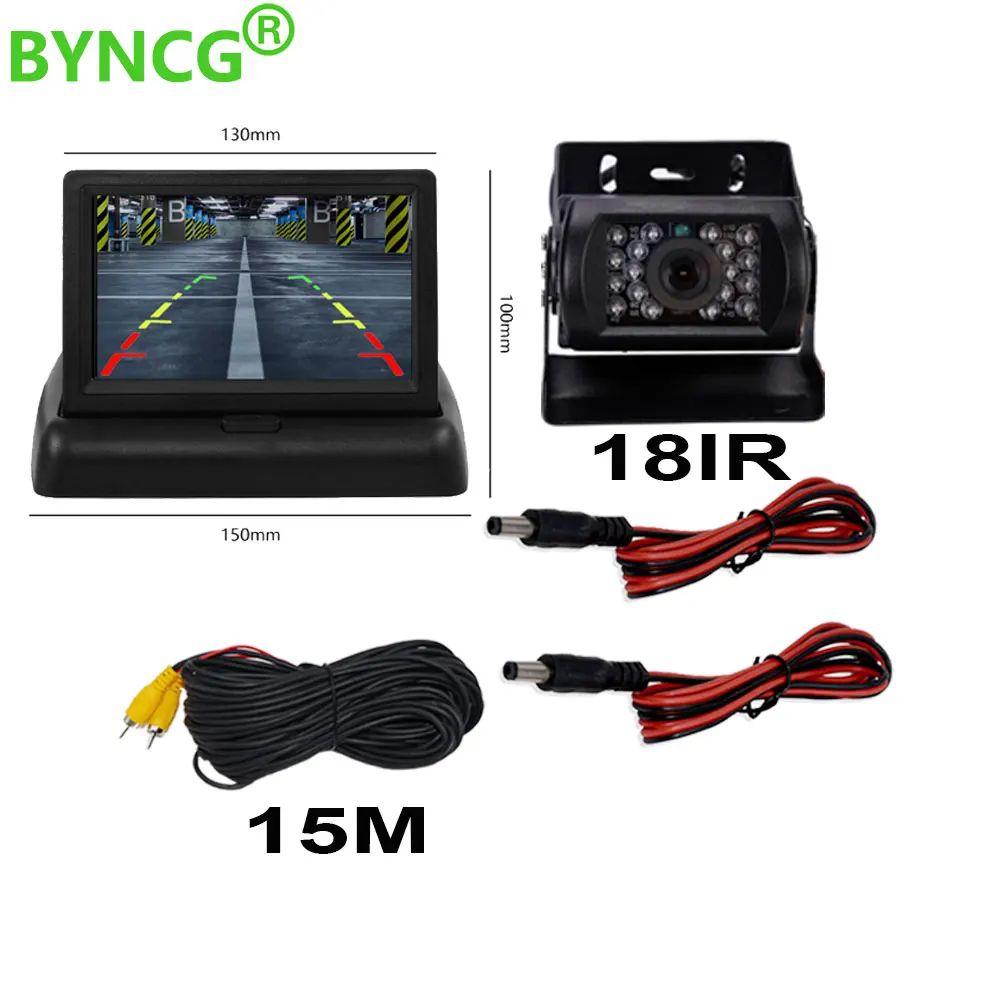 Зеленый BYNCG ЖК дисплей автомобиля Мониторы 4,3/5 дюймов TFT дисплей Desktop/Складная/зеркало 4,3/5 ''видео PAL/NTSC Автостоянка заднего вида резервн - Цвет: Зеленый
