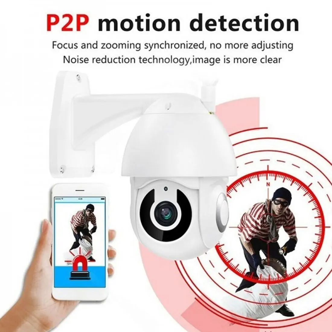 Беспроводная ip-камера безопасности для улицы, Onvif 30X ZOOM, Водонепроницаемая мини-купольная камера, 2МП, H.264 IR, 50 м, P2P камера безопасности