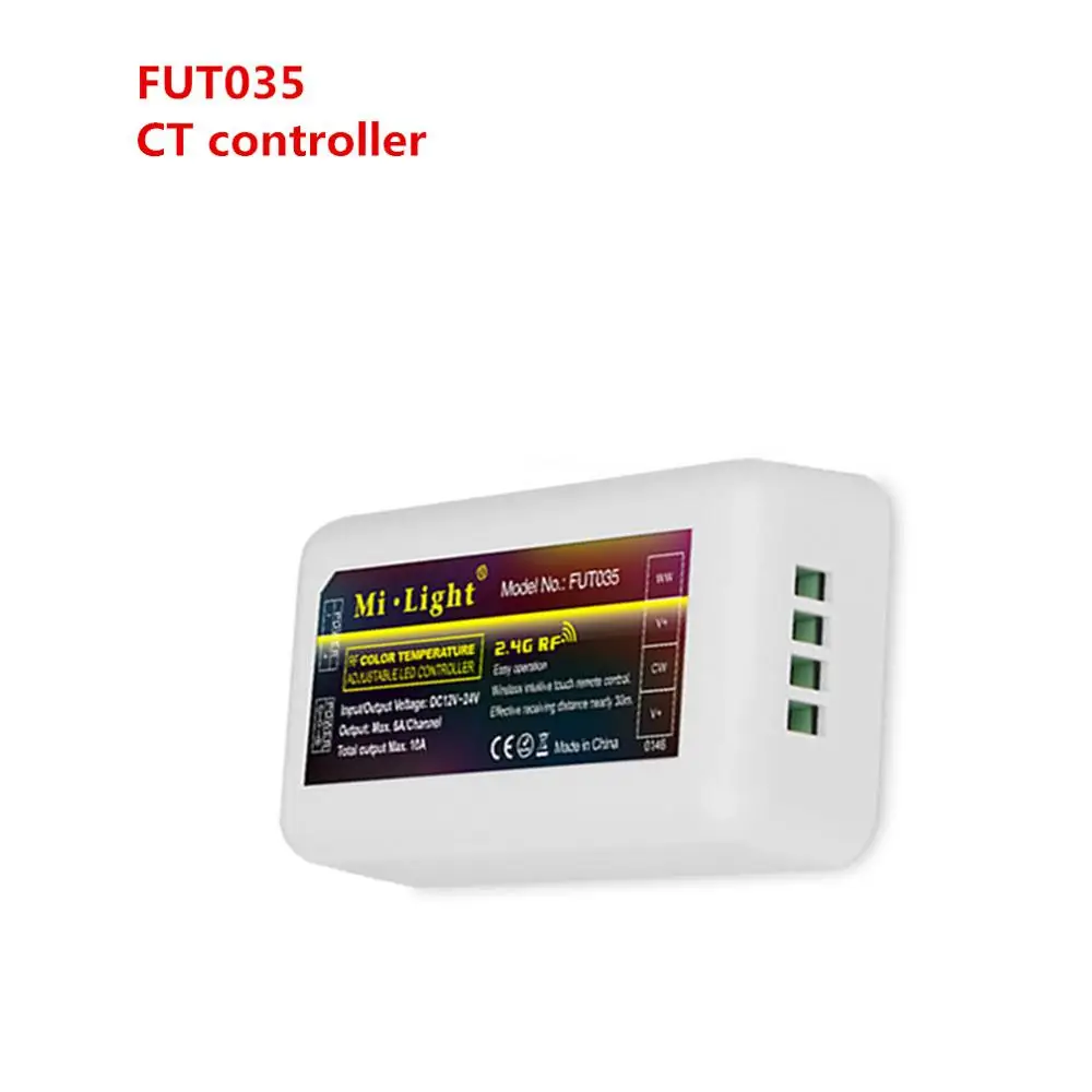 FUT035 CT controller 2,4G 4-Zone Miboxer WiFi Led контроллер RGBW контроллер Беспроводной RF пульт дистанционного управления группа затемнения для 5050 3528 Светодиодная лента - Цвет: FUT035 CT controller