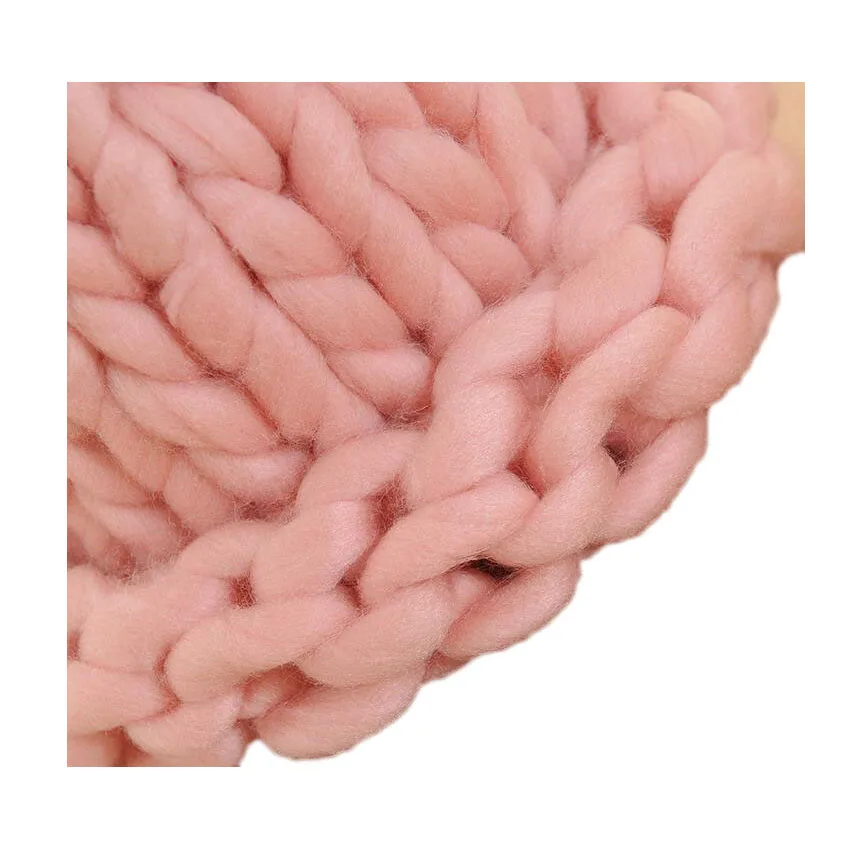 Модные осенние и зимние женские шапки толстые вязаные однотонные головные уборы