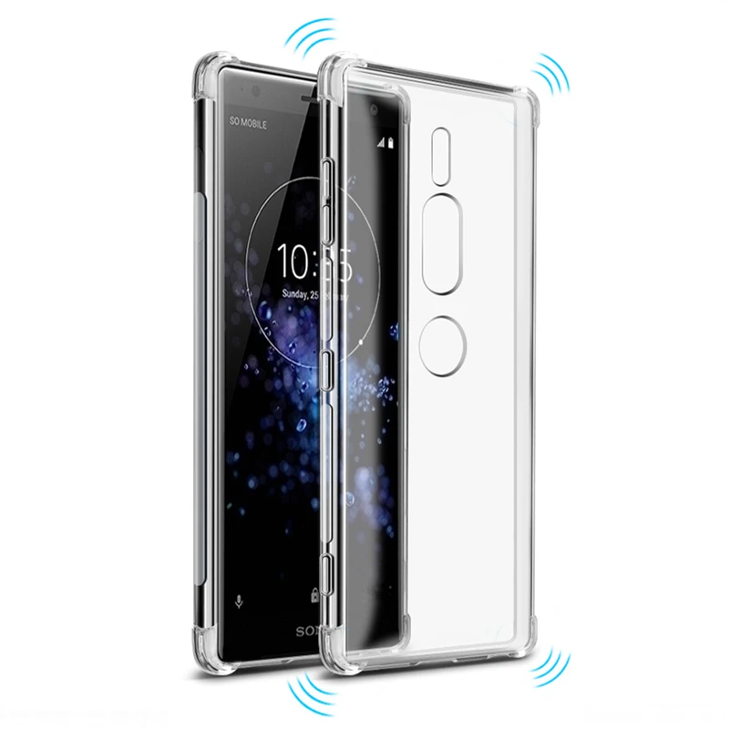 Защитный чехол из мягкого ТПУ для Sony Xperia X XZ XZ2 Premium XA1|Бамперы| |