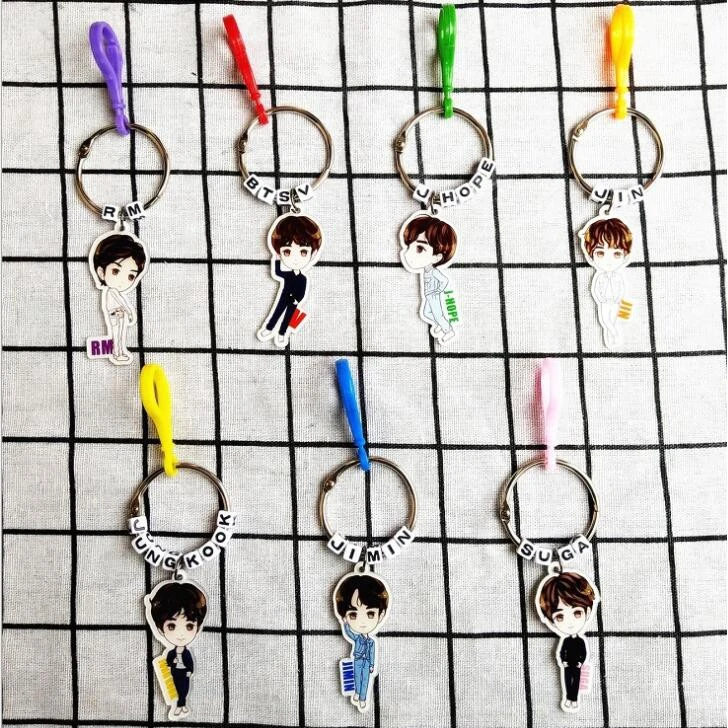 БЦ корейские звезды RM Суга Цзиминь Чжон Кук цепочка для ключей фигурку игрушки