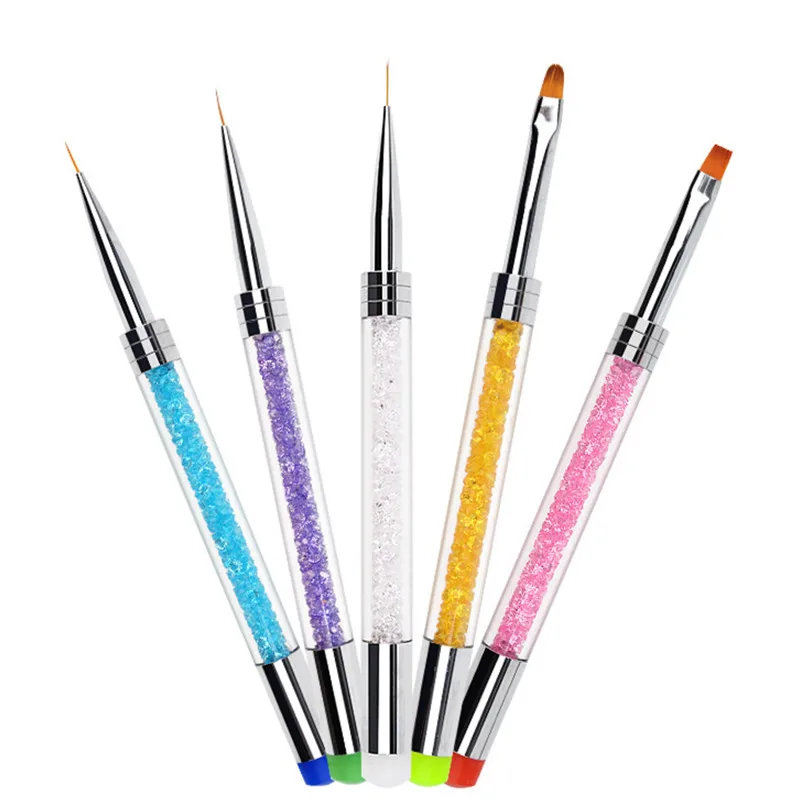 Double ends UV Gel Drawing Painting Pen Silicone Jelly Stamper 2 Kinds of Function Manicure Nail Art Tool | Красота и здоровье