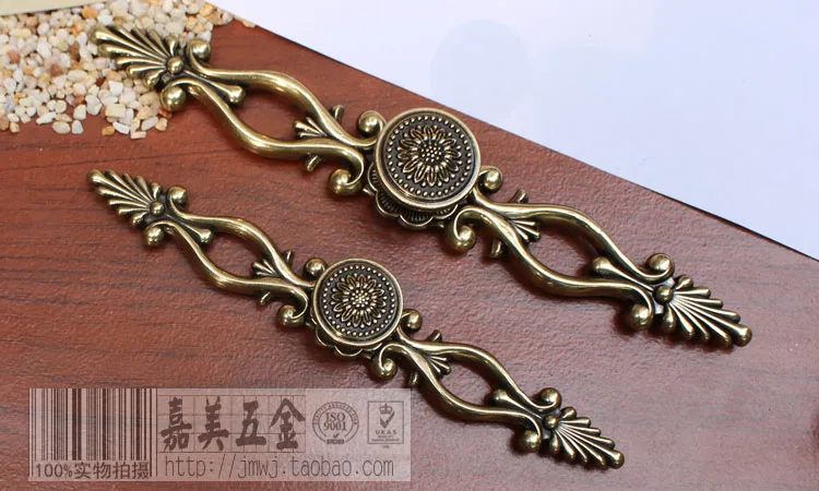 Маленькая ручка Европейские антикварные бронзовый кабинет ящика шкаф дверь