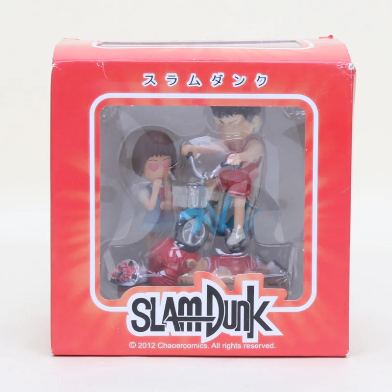 3 with box Аниме мультфильм Slam dank Sakuragi Hanamichi Rukawa Kaede ПВХ Фигурки Коллекционная Игрушечная модель игрушки - Цвет: 3 with box
