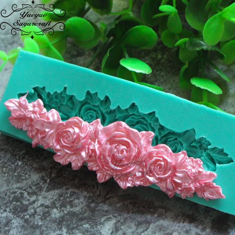 Yueyue Sugarcraft силиконовая форма в виде цветка розы помадка форма для украшения торта инструменты форма для шоколадной мастики