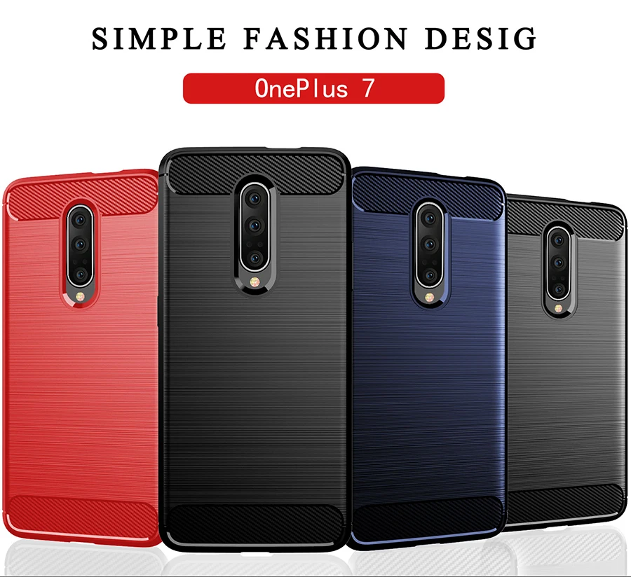 Для Oneplus 7 Pro Чехол для One plus 7 7Pro 6 6 T 5 5 T 3 задняя крышка из углеродного волокна для OnePlus 7 Pro Мягкий защитный чехол из ТПУ