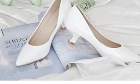 Женская обувь Zapatos De Mujer Красные туфли лодочки на высоком каблуке средней высоты