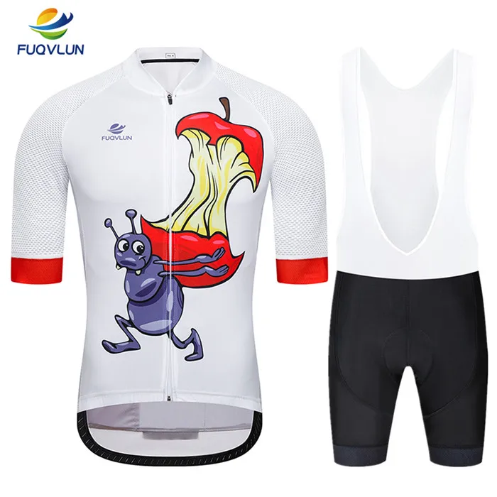 Bib Cycling Set FUQVLUN Cycling Clothing Short sleeve Cycling Jersey Set Breathable Bike Jerseys / Bicycle Clothes - Цвет: Bib Cycling Set