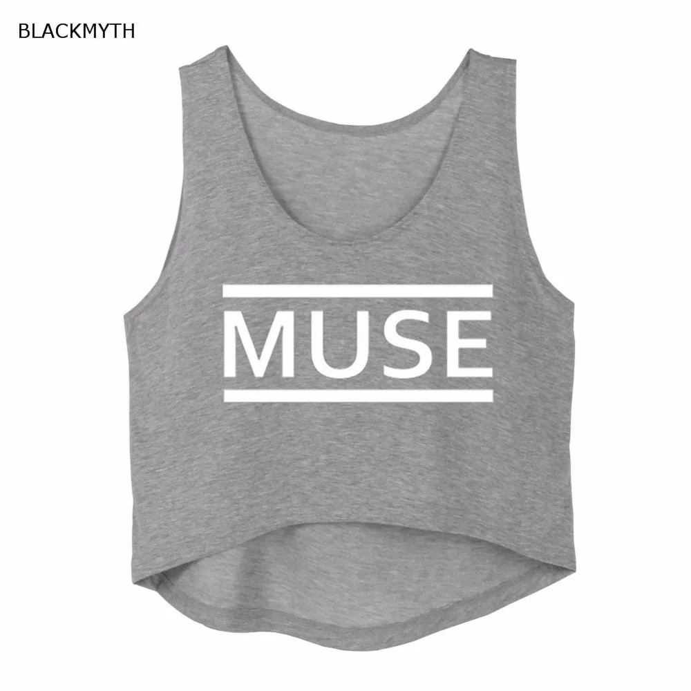 Blackmyth летом без рукавов Белый Безрукавки для женщин Muse с буквенным принтом Для женщин Свободные Рубашки для мальчиков черный серый укороченный Костюмы