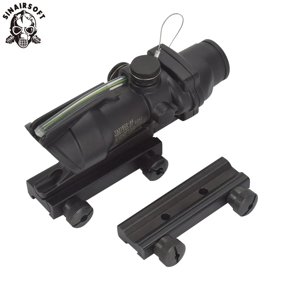 Охотничий оптический прицел SINAIRSOFT ACOG 1X32 из натурального волокна с красным и
