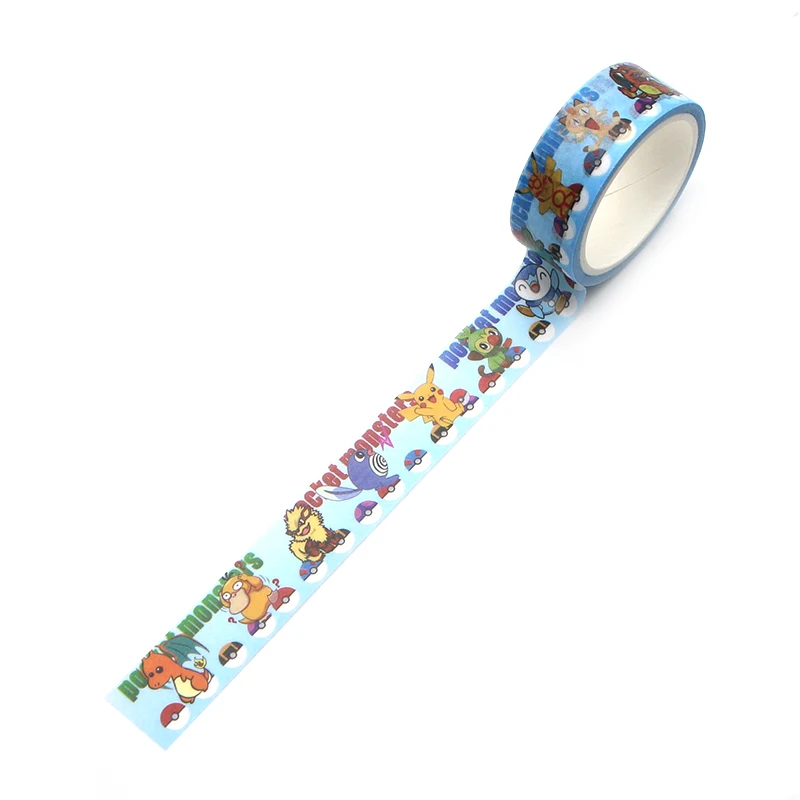 Pocket Monster kawaii мультфильм DIY Скрапбукинг липкая клейкая бумага Васи маскирующая лента печатные узоры наклейки E0615