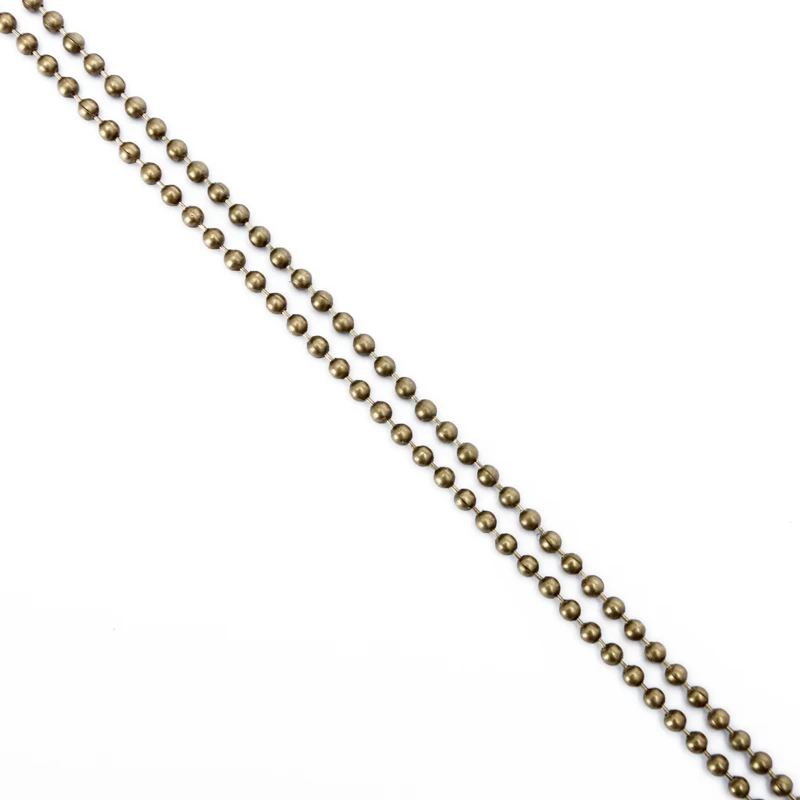 antique bronze 5 м/лот, 1,5 мм, 2 мм, 2,4 мм, Шариковые бусины, чианские, античная бронза, Шариковая цепь, объемные ювелирные цепочки для ожерелья, сделай сам, изготовление ювелирных изделий - Цвет: antique bronze