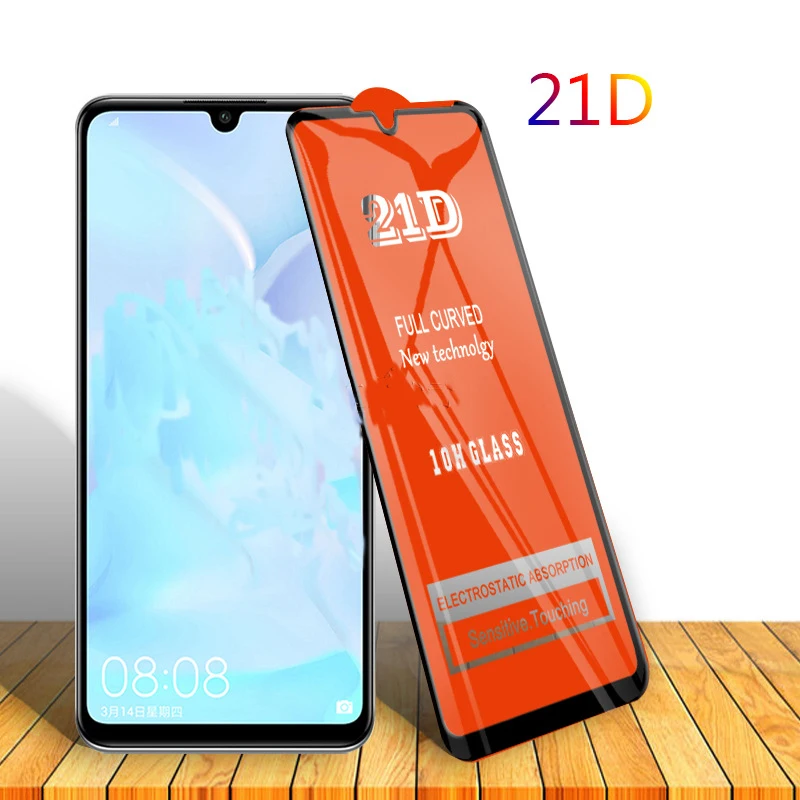 50 шт. полный клей из закаленного стекла 21D для huawei P30 P20 Pro Lite P Smart Z Y9 Y7 Y6 Prime Nova 4E 3E Защитная пленка для экрана