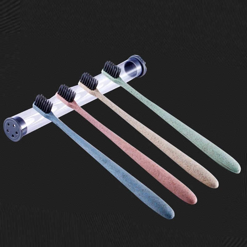 Зубная щетка из черного бамбука для детей и взрослых 1/2/3/4 шт.|bamboo toothbrush|tongue cleanerbrush