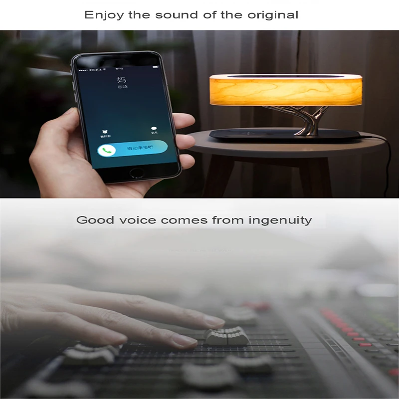 Eworld дерево свет WiFi умный рабочий стол деко свет музыка свет Bluetooth динамик кровать голова атмосферу свет музыкальный проигрыватель с динамиком