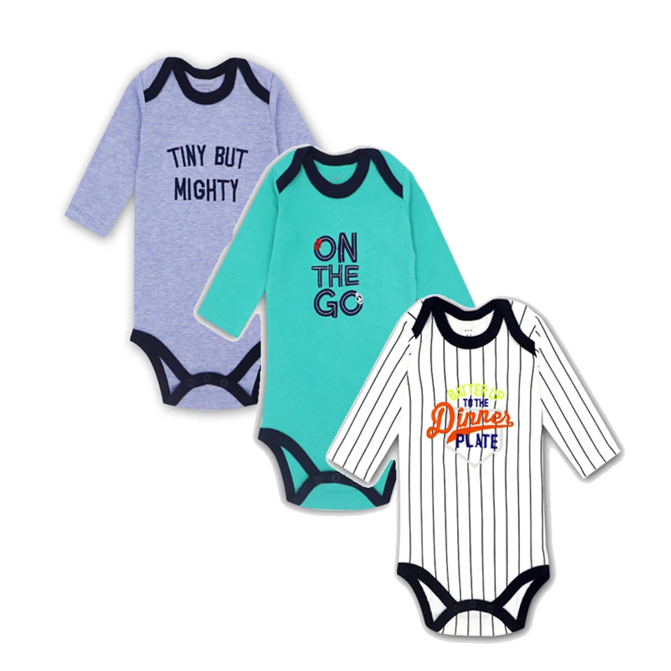 3 pcs/lot Baby Bodysuit Newborn Body Long Sets cotton boy clothes suit clothingBoys Clothes Baby's bebe |