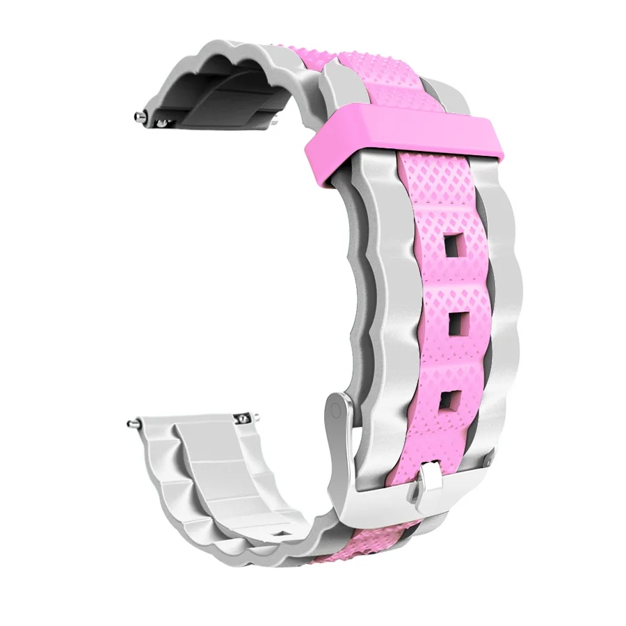 Gray pink Для Amazfit ремешок Bip 20 мм силиконовый спортивный сменный ремешок для часов Браслет Для Xiaomi Huami Amazfit Bip Молодежные часы аксессуары - Цвет: Gray pink