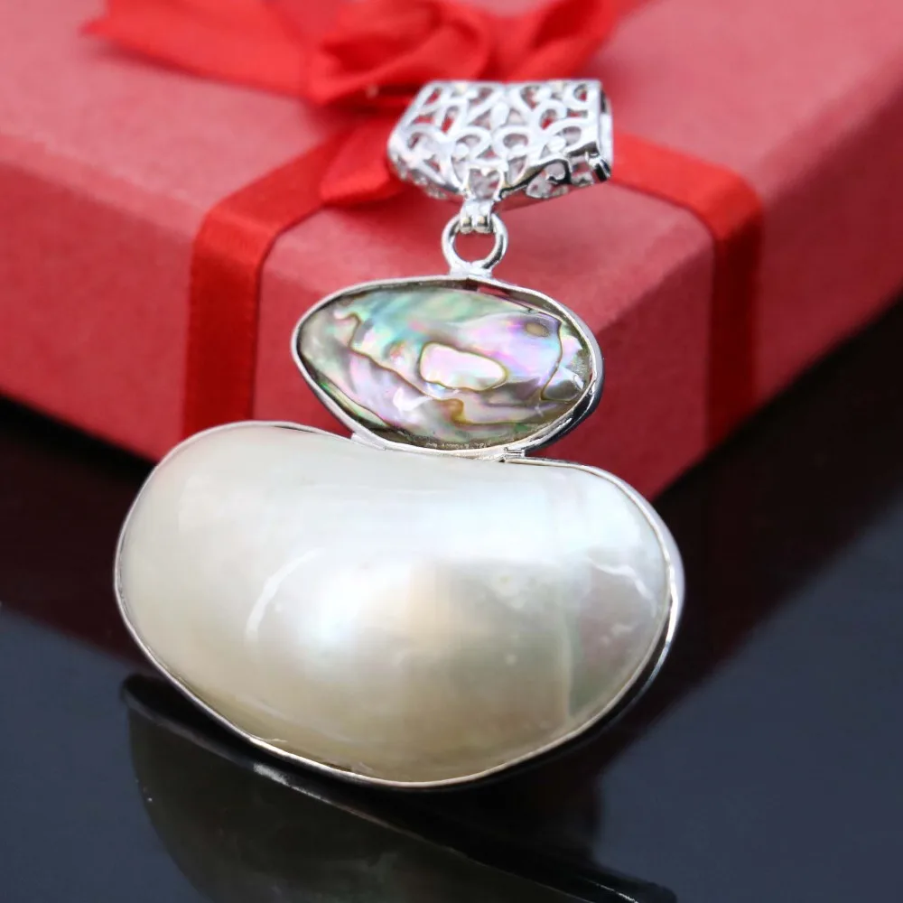 Бусины Из Жемчуга 24 х44 мм|shell pendant|abalone shell pendantfreshwater pearl pendant |