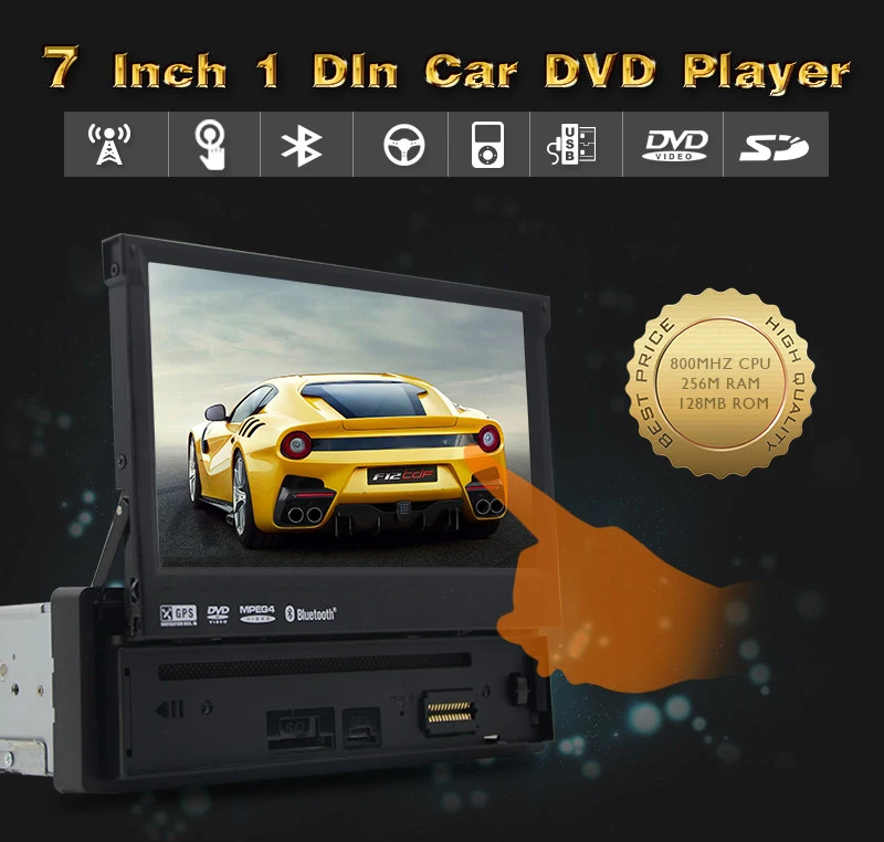 Музыкальный один din Авто Радио автомобильный DVD плеер навигация Авторадио GPS