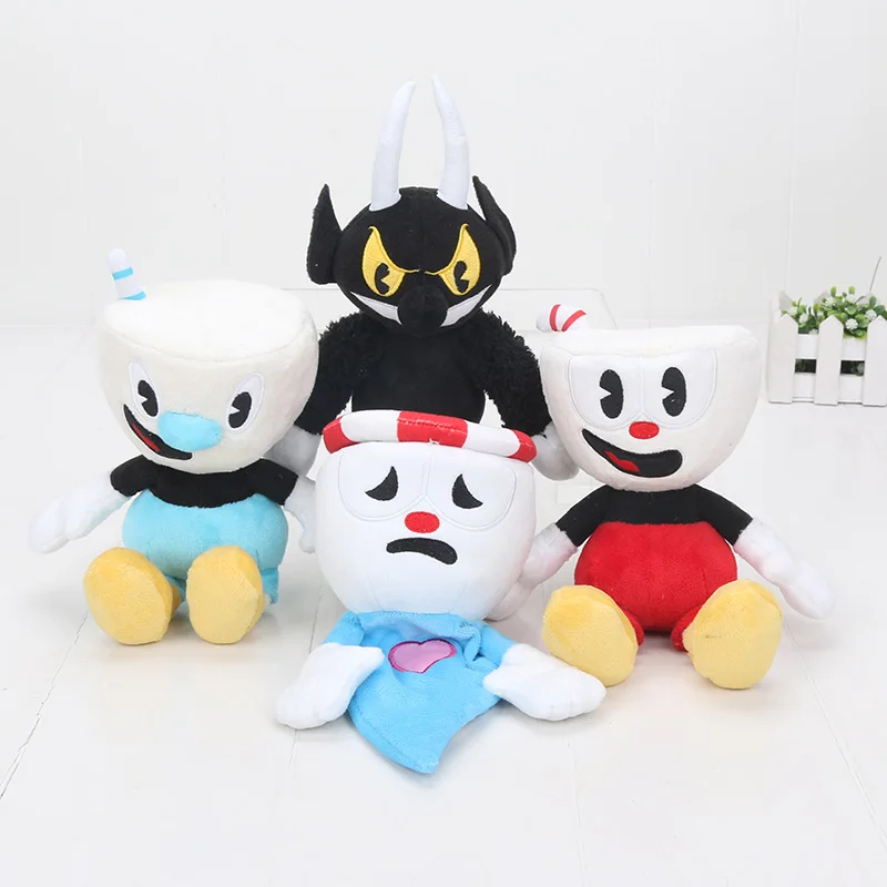 20 шт./лот cuphead mugman дьявол легендарный чаша плюшевые игрушки Брелоки сумка кулон плюшевые куклы мягкие игрушки