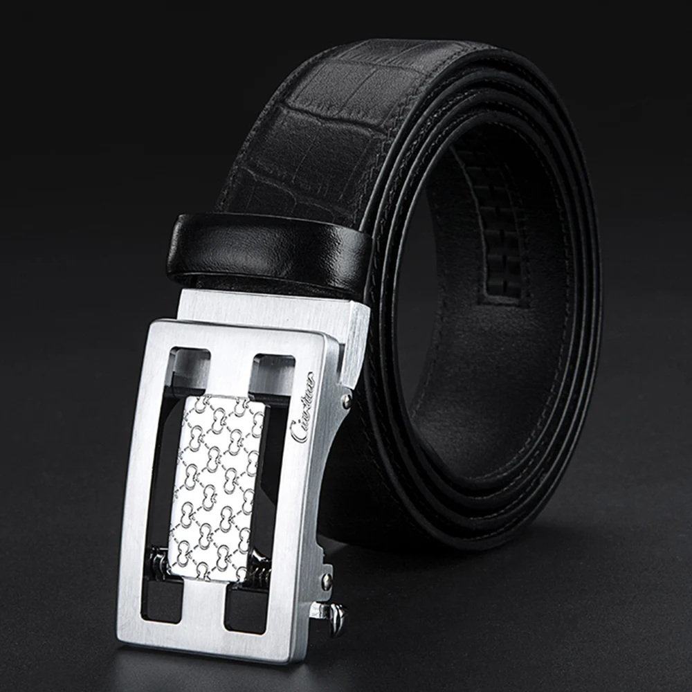Ciartuar кожаный ремень мужской Ceinture Homme высококачественный автоматический ремень с пряжкой Роскошный деловой ремень из натуральной кожи мужской золотой ремень