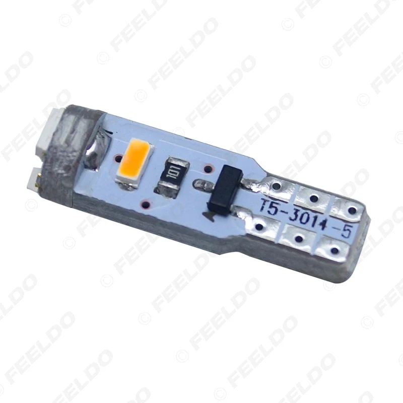 5 шт. автомобильный T5 5led 3014 5SMD Авто клиновидная Лампа Предупреждение Canbus без