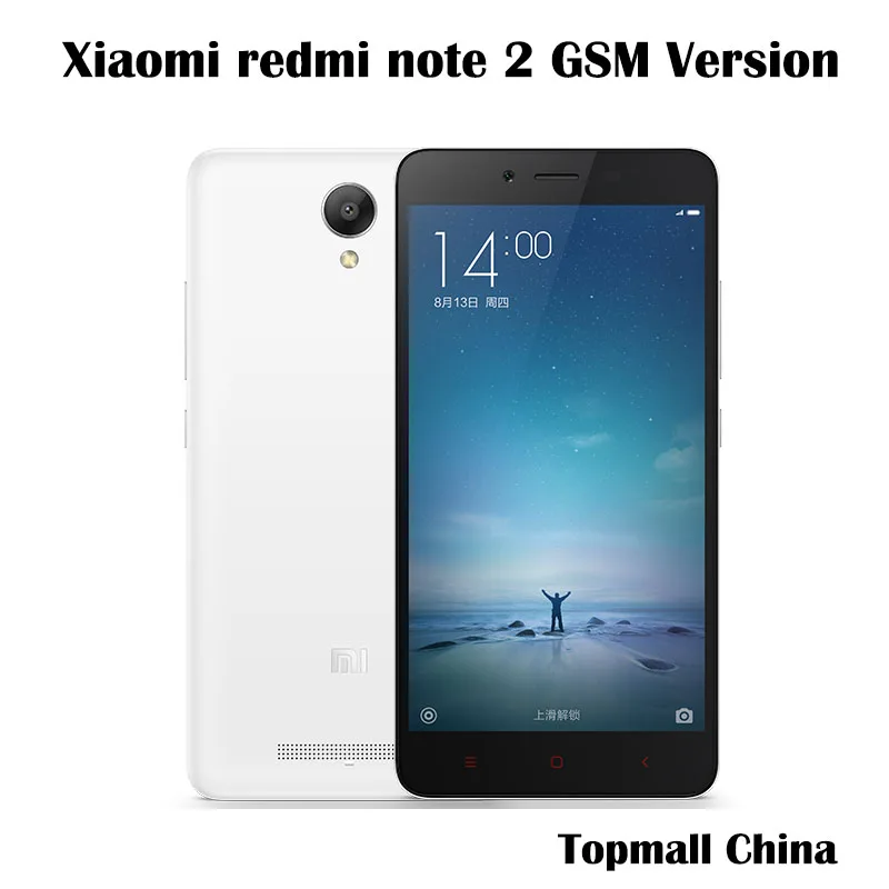 Original Xiaomi Redmi Note 2 TD MTK X10 2.0Ghz Octa Core 64bit 5.5''  2GB RAM 16GB ROM 3060mAh google play