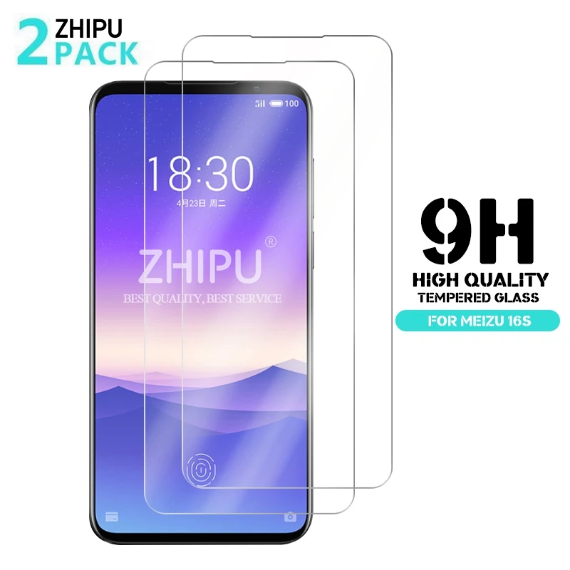 2 шт закаленное стекло для Meizu 16s протектор экрана 2.5D 9H Премиум Закаленное
