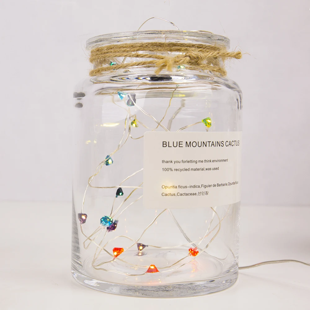 Гирлянда светодиодная с питанием от батареи Радужная алмазная|string lights|christmas lightsled