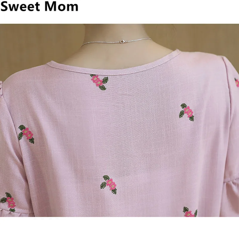 Print Zipper Feeding Pregnancy Dress Nursing Maternity Dresses for Pregnant Women Clothes Casual Breastfeeding Vestido | Мать и ребенок