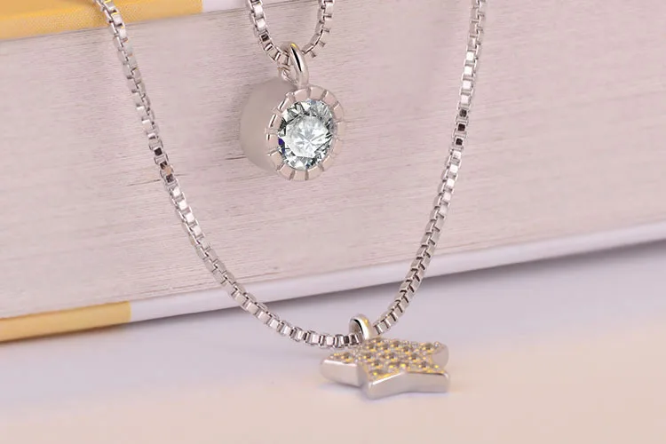 Женское колье из серебра 925 пробы с фианитом|designer necklace|fashion necklacenecklace designer |