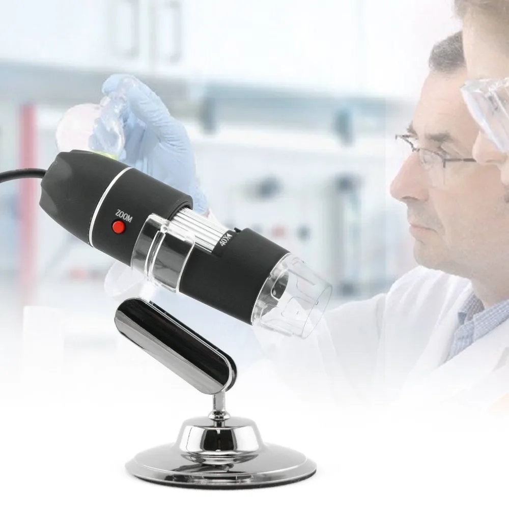 1000X 8 LED Digital Microscope USB Endoscope Camera Metal Base Portable Hand Held for Inspection | Инструменты