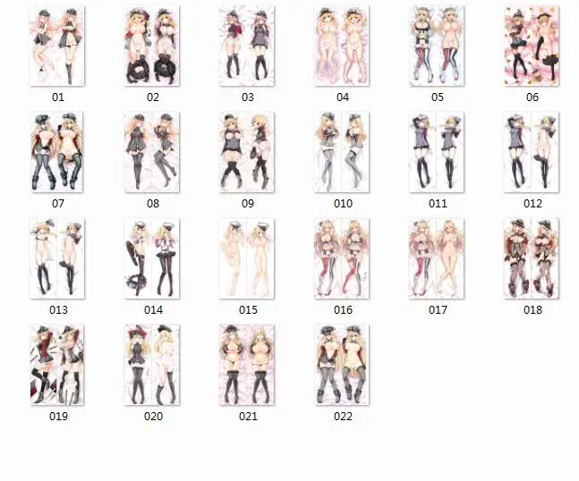 Kantai collection аниме персонажи сексуальная девушка Prinz Eugen & Bismarck наволочка для подушки