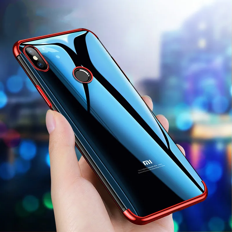 Electroplate TPU Case for Xiaomi 8 Mi A1(5X) A2(6X) Mix 2 2S Soft Flexible Cover Color |