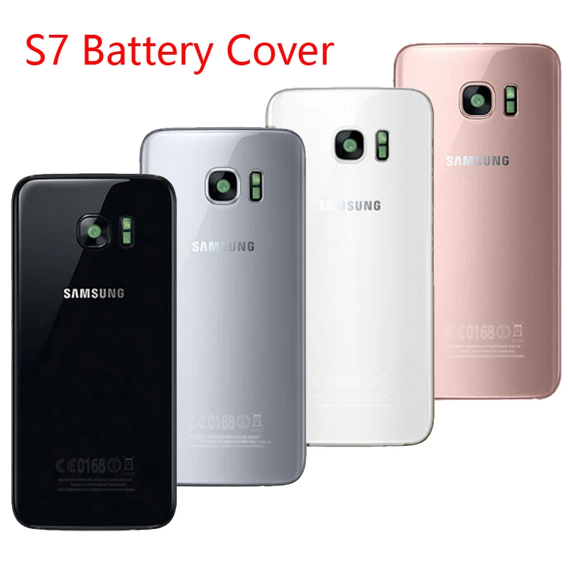 5 1 дюймов оригинальное для SAMSUNG Galaxy S7 плоский G930 G930F батарея задняя крышка стекло