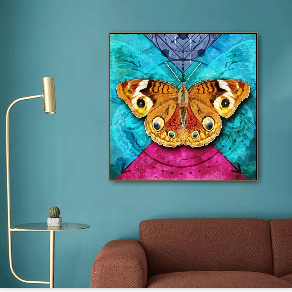 

Watercolor Butterfly Print Canvas Painting & Calligraphy Decoration Pictures Posters For House Living Room Bedroom Home Wall Art