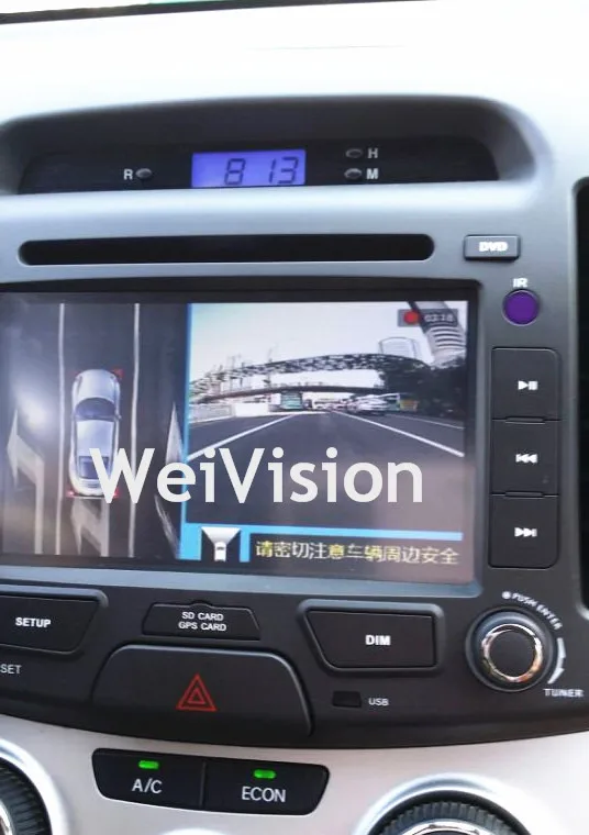 Автомобильный видеорегистратор WEIVISION 360 с видом изображением птичьего полета и