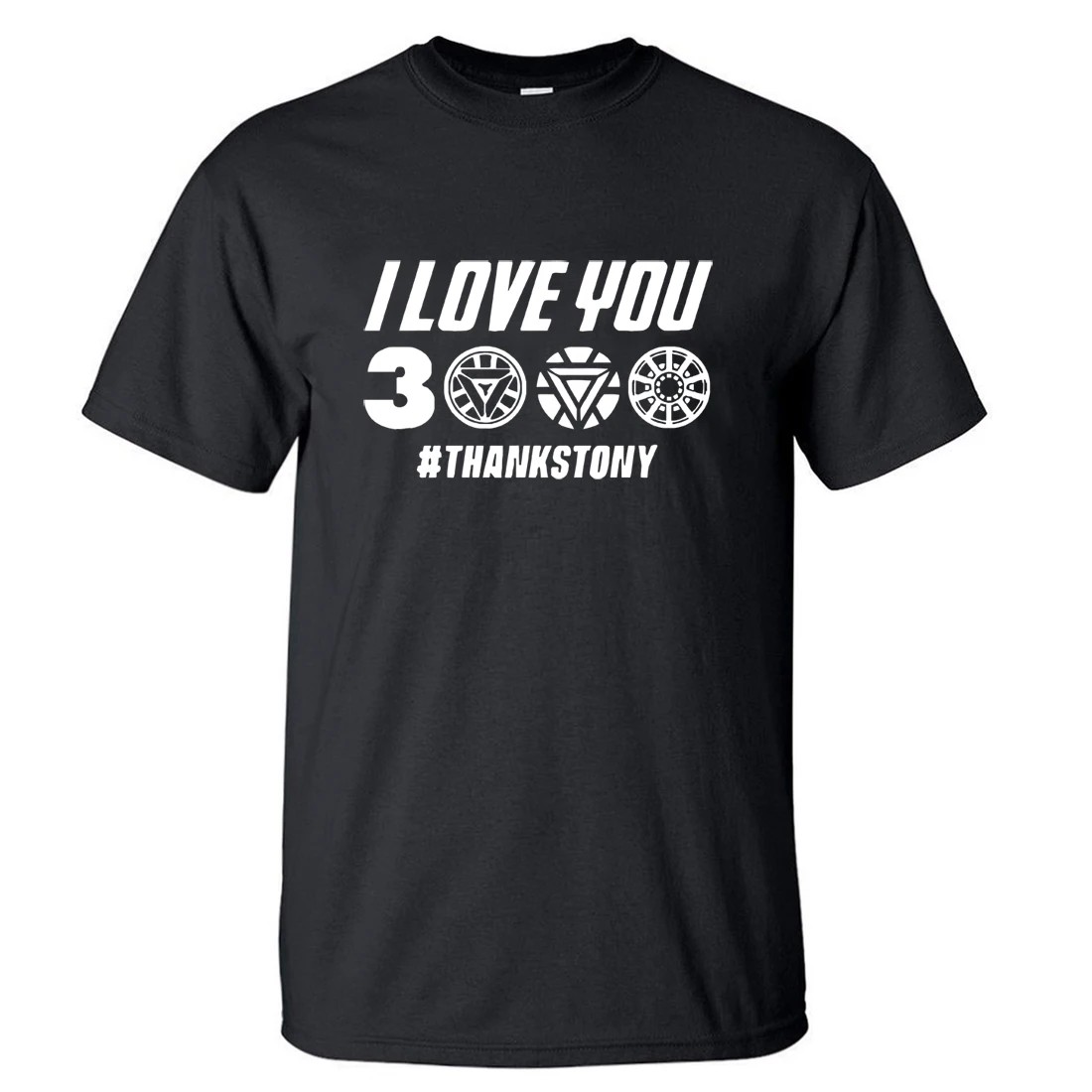 I Love You 3000 Times Футболка мужская супергерой Железный человек Тони Старк Мстители летние футболки хлопок короткий рукав черная футболка
