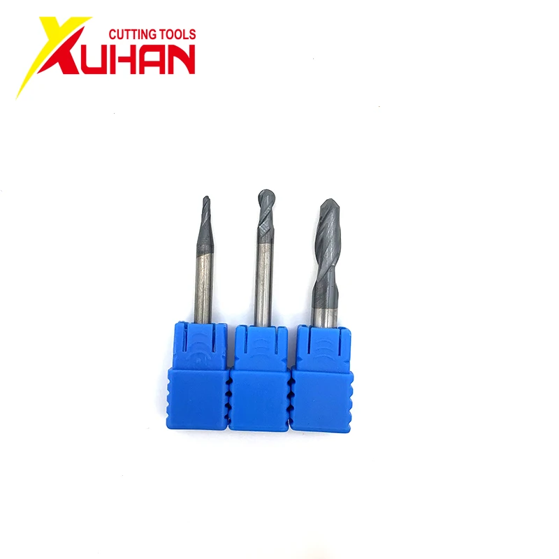 Шаровая носовая Концевая фреза 2 флейты R0.5 R2.0 фрезерный станок с ЧПУ для