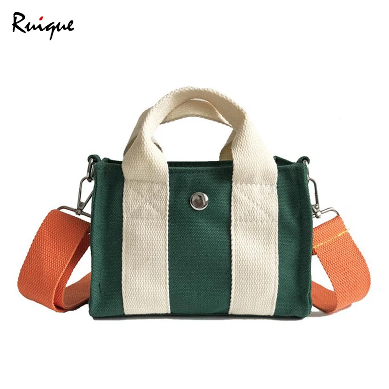 

Ruique женская летняя Холщовая Сумка для девочек контрастного цвета маленькая пляжная сумка женская простая повседневная Праздничная дорожн...
