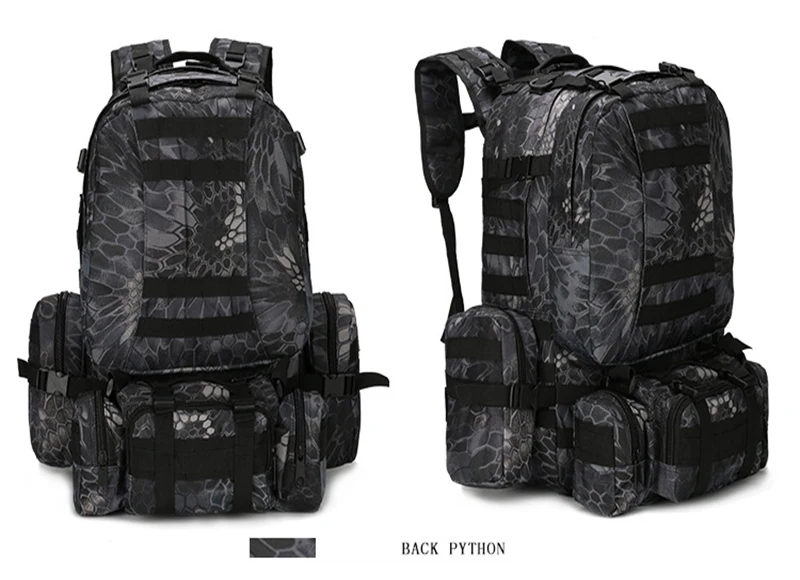 55L Molle военный рюкзак SWAT армейская полевая дорожная сумка для выживания многофункциональный двойной плечевой Большой Вместительный охотничий рюкзак